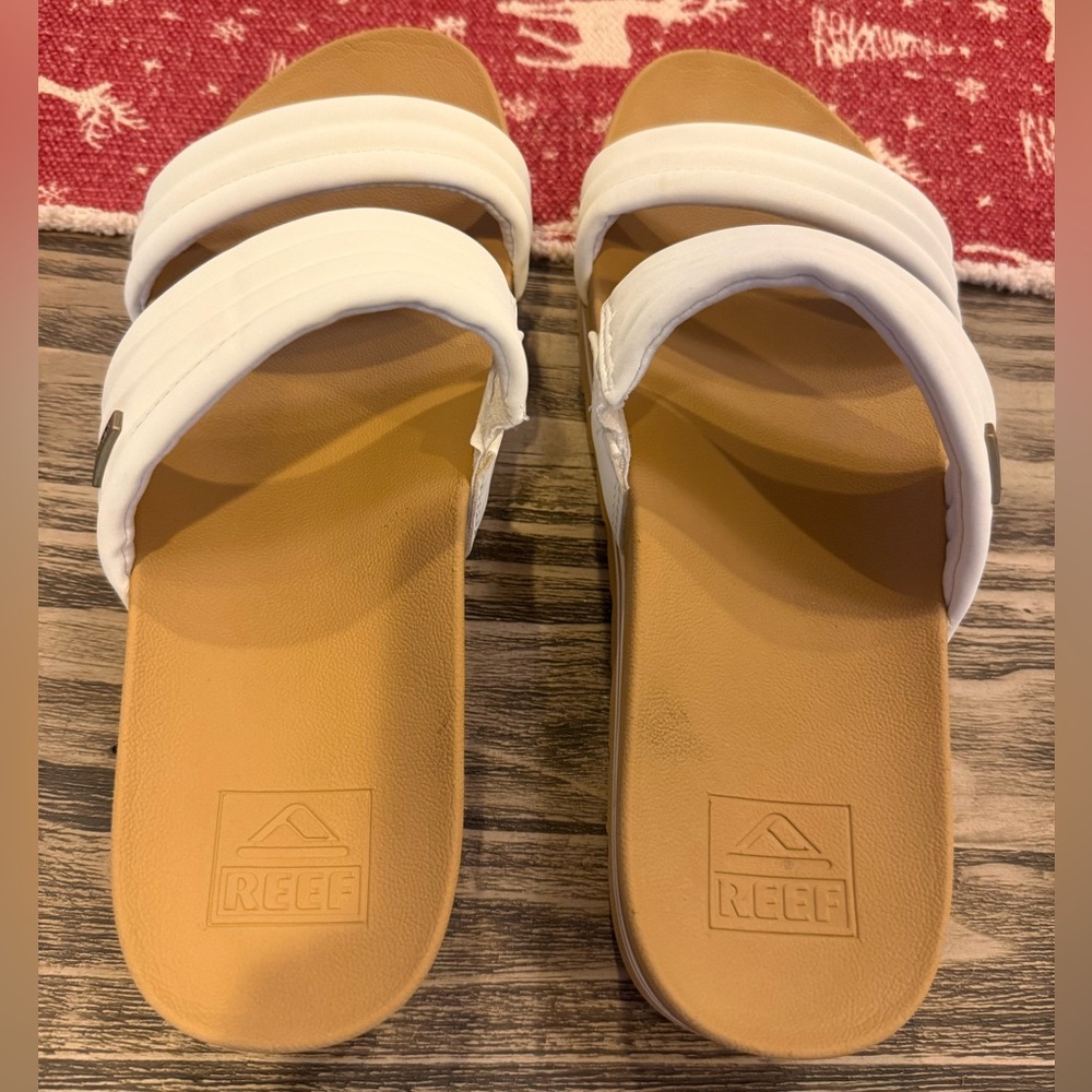 Reef KAIA Women's White and Brown Slide Sandals. Size 9. - Picture 3 of 7